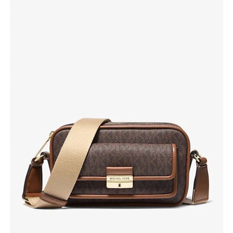 MICHAEL KORS - Crossbody Michael Kors Bradshaw small Logo Camera Bag Brown