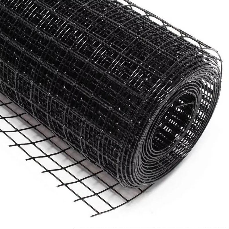 MUNDO MAGIA - Malla Jardin Soldada Pvc Negra 12 X10mmx060mt 10mt