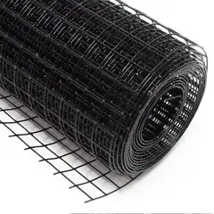 MUNDO MAGIA - Malla Jardin Soldada Pvc Negra 12 X10mmx060mt 10mt
