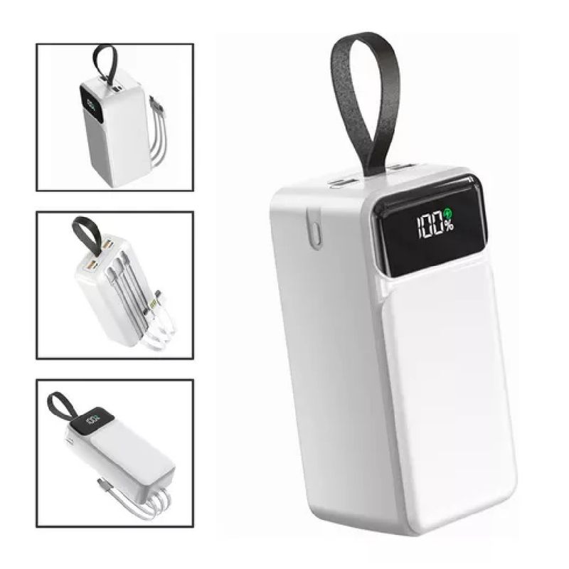 MUNDO MAGIA - Cargador Portatil 50000mah Power bank Blanco Bateria Recarga