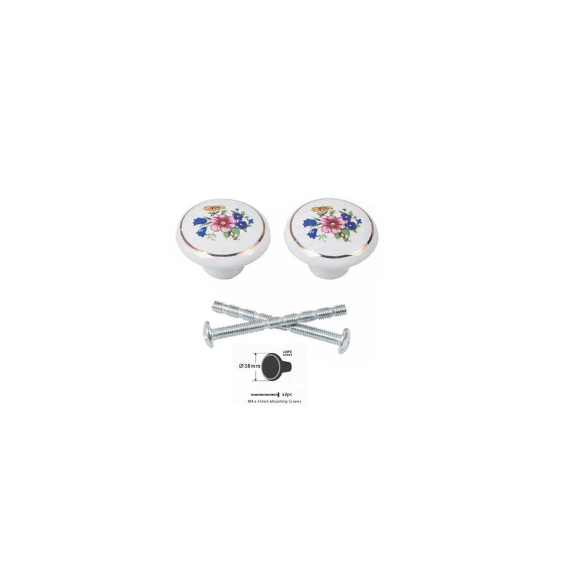 GENERICO - POMO PARA PUERTAS 2PCS