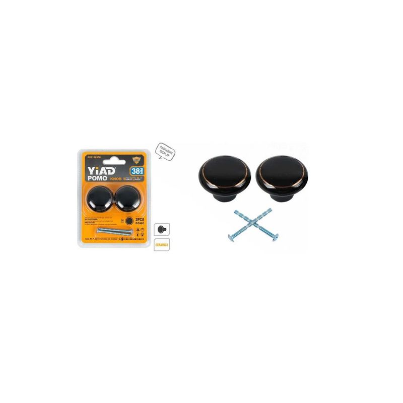 GENERICO - POMO PARA PUERTAS 2PCS