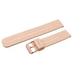 GENERICO - Correa de silicona rosa 20mm con hebilla dorada unisex