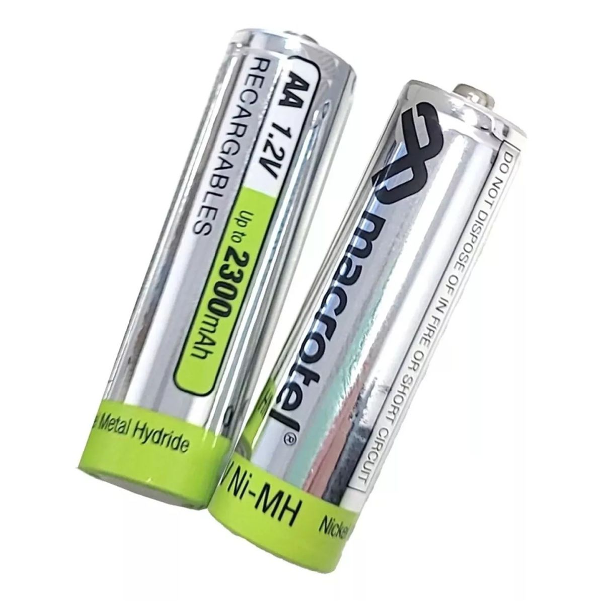 GENERICO - Pack 2 Pilas Recargables Aa 1.2v Macrotel 2300mha