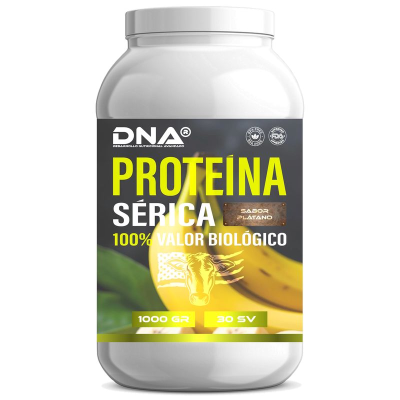 NUTRICION CHILE DNA - PROTEINA DNA® SABOR NATURAL - PLÁTANO - POTE - 1KG