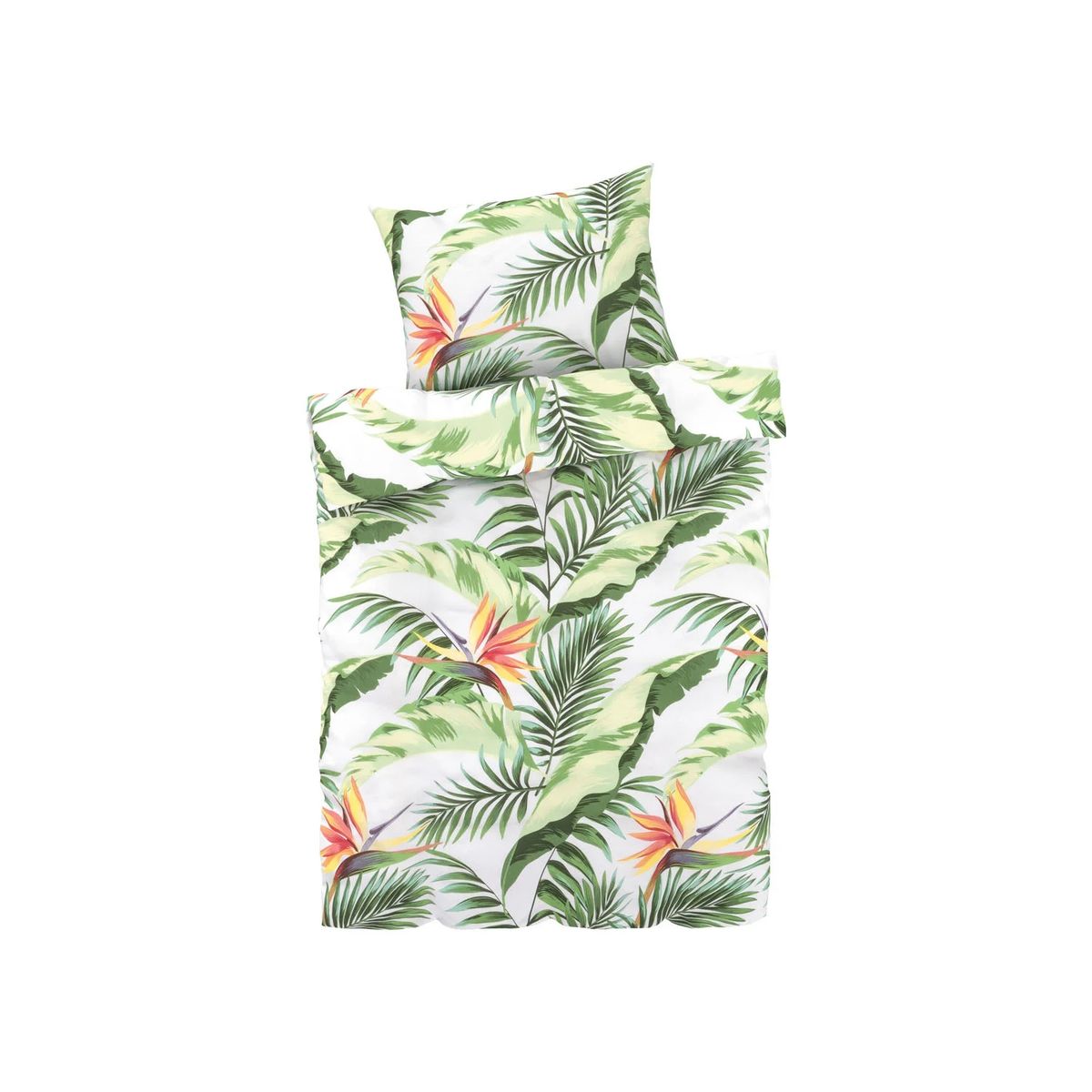 GENERICO - Cubre plumón y funda de cojín 1 PLAZA DISEÑO PARAÍSO 135x200cm