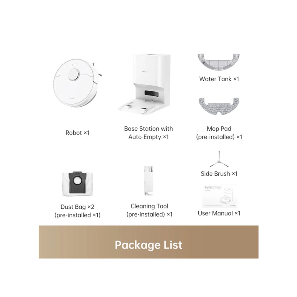 DREAME - Dreame D10 Plus Gen 2 Robot Aspiradora Color Blanco 6000PA Succion