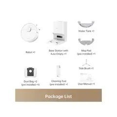 DREAME - D10 Plus Gen 2 Robot Aspiradora Color Blanco 6000PA Succion