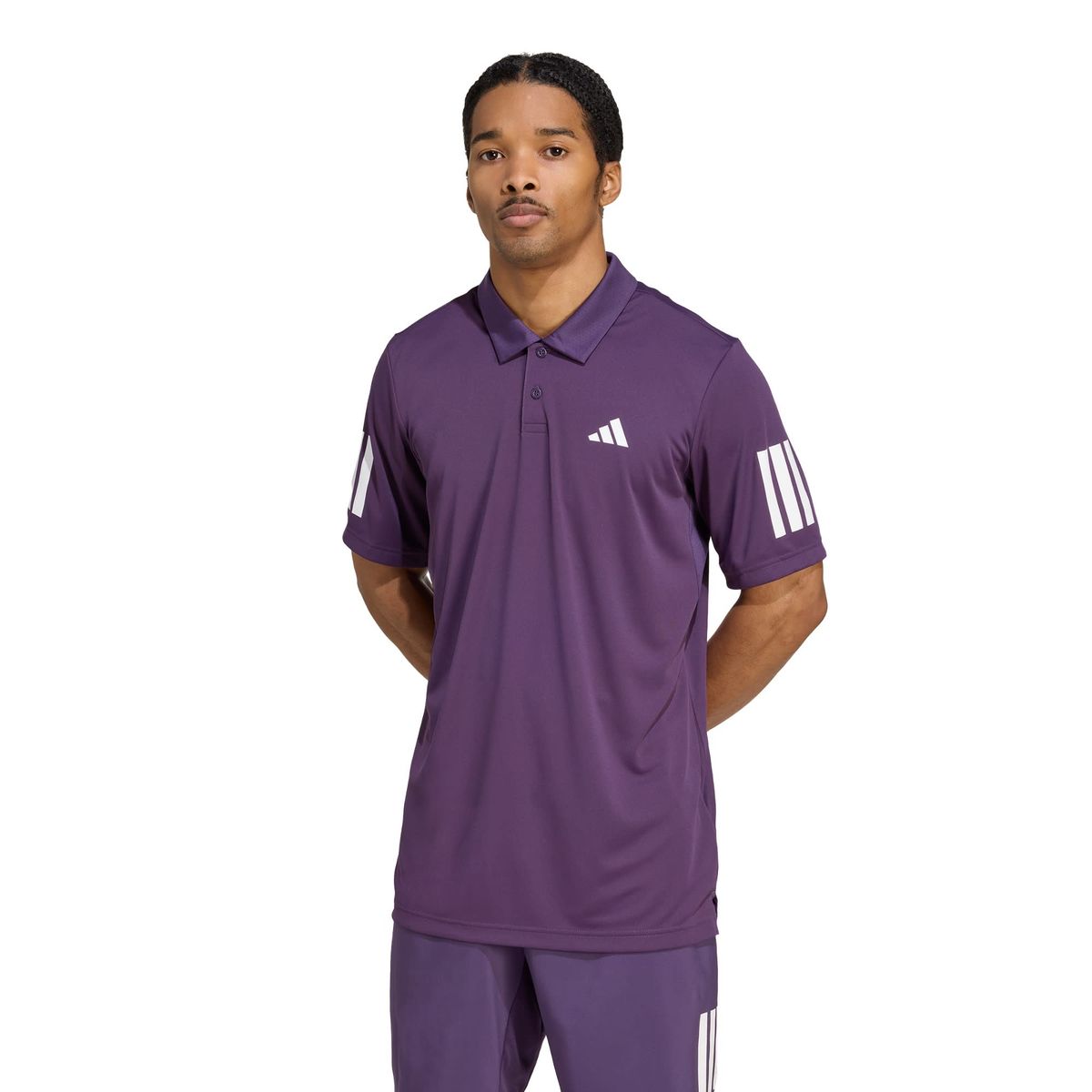 ADIDAS - Polera Cuello Camisa Club de Tenis 3 Tiras Climacol