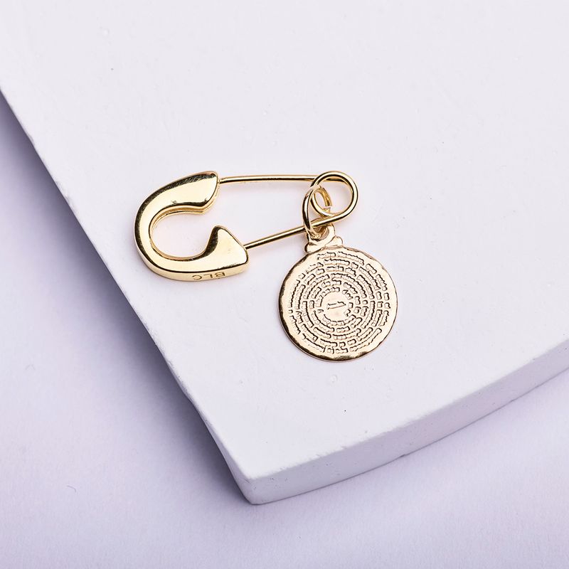 BY LAS CAYETANAS - Ganchito Bebé bañado en Oro 18k medalla Padre Nuestro