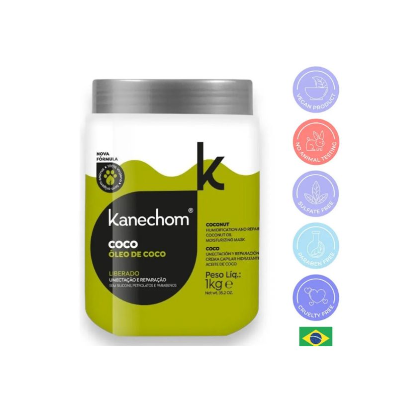 KANECHOM - Máscara Capilar Hidratante Aceite - Óleo De Coco Kanechom