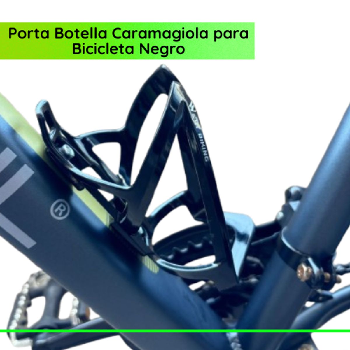 GENERICO - Porta Botella Caramagiola para Bicicleta Negro
