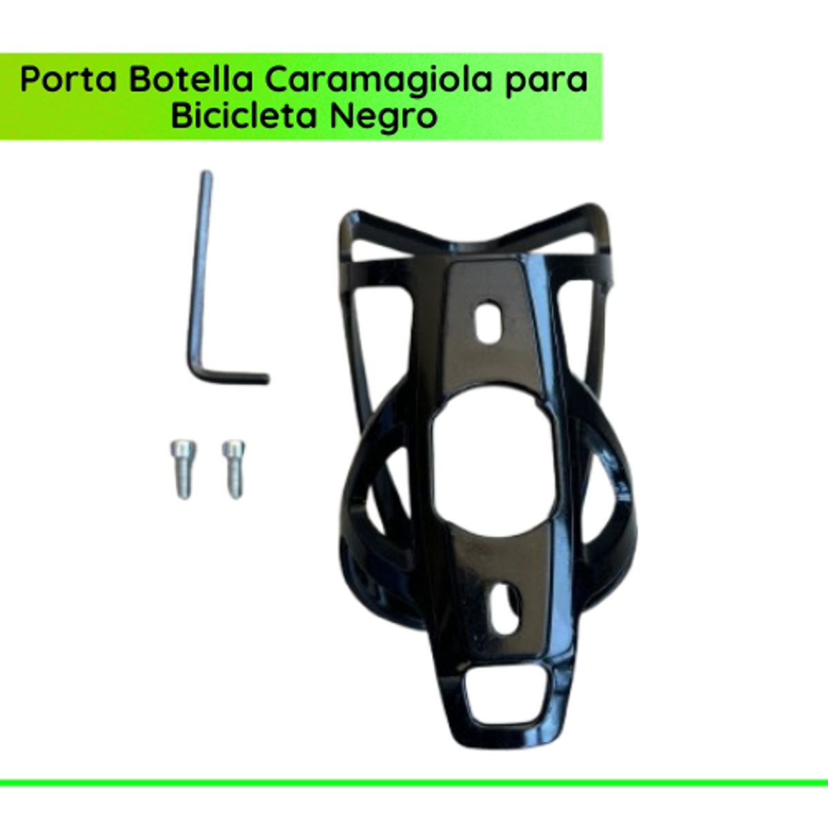 GENERICO - Porta Botella Caramagiola para Bicicleta Negro