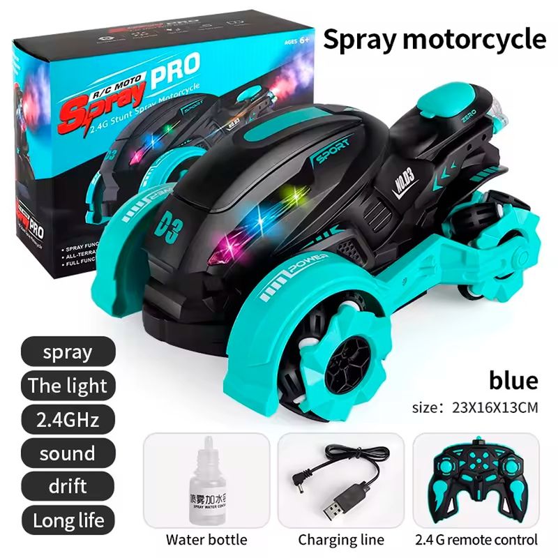 GENERICO - Auto a Control Remoto Spray Pro Moto Con Efecto Turbo Humo