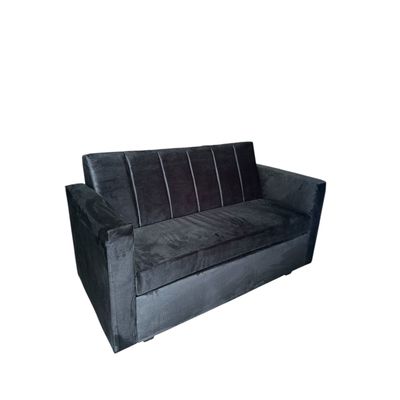 Imagen 2 del producto Sofa 2 Cuerpo Rayas Color Negro Felpa