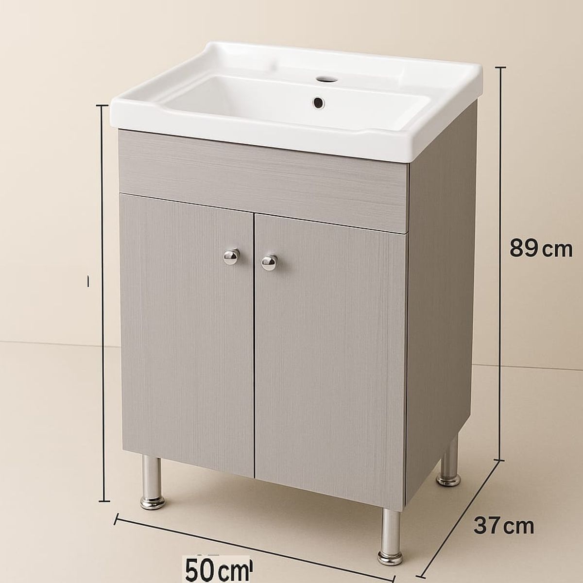 GENERICO - Mueble de Baño con Lavamanos 50x37x89 cm  Diseño Moderno y Funcional