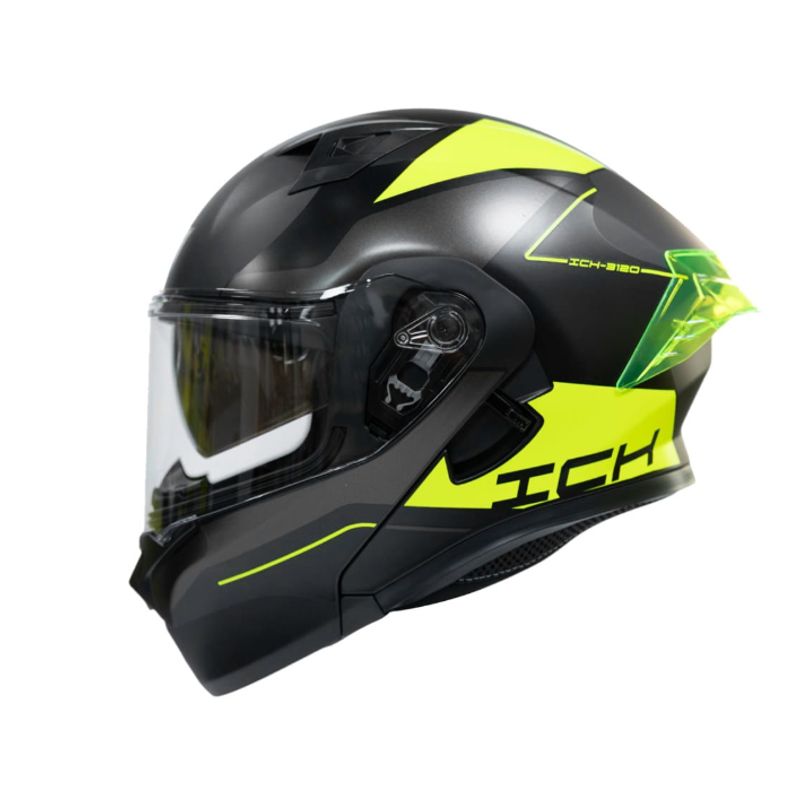 ICH - Casco moto ich 3120 mixter am.n abatible con sun visor certificación dot 3cv