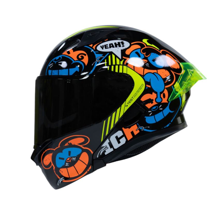 ICH - Casco moto ich 3120 turn on nj.n sm abatible con sun visor certificación dot 3cv