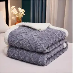 EL CASTILLO FRAZADAS - Frazada sherpa KING 230X250 liviana lana cordero