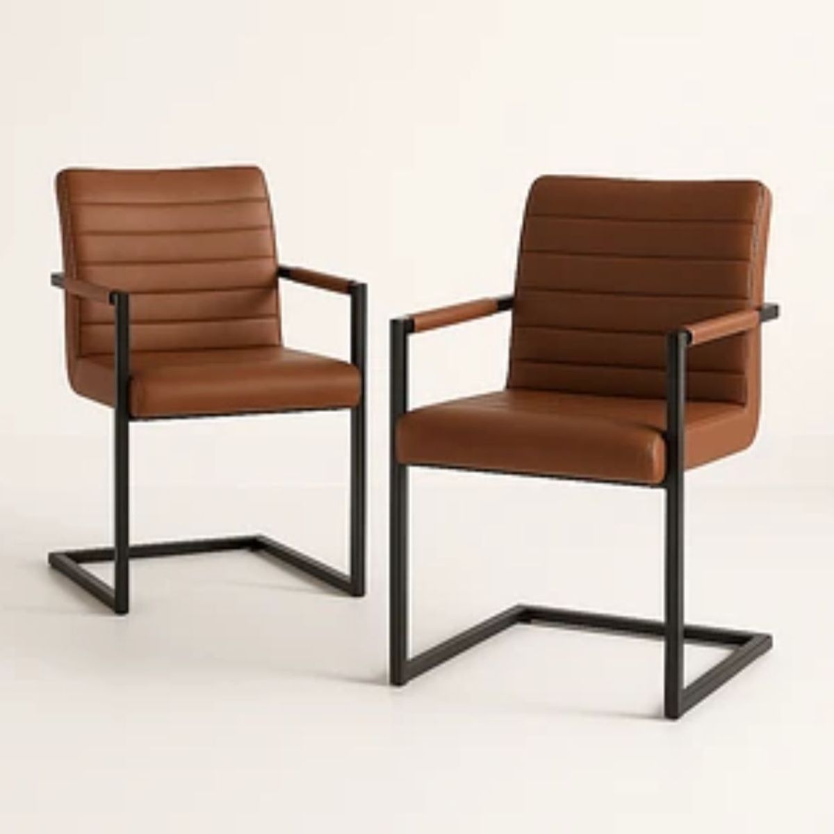 HABITA2 CHILE - PACK 2 SILLA DE COMEDOR CUERO PALERMO