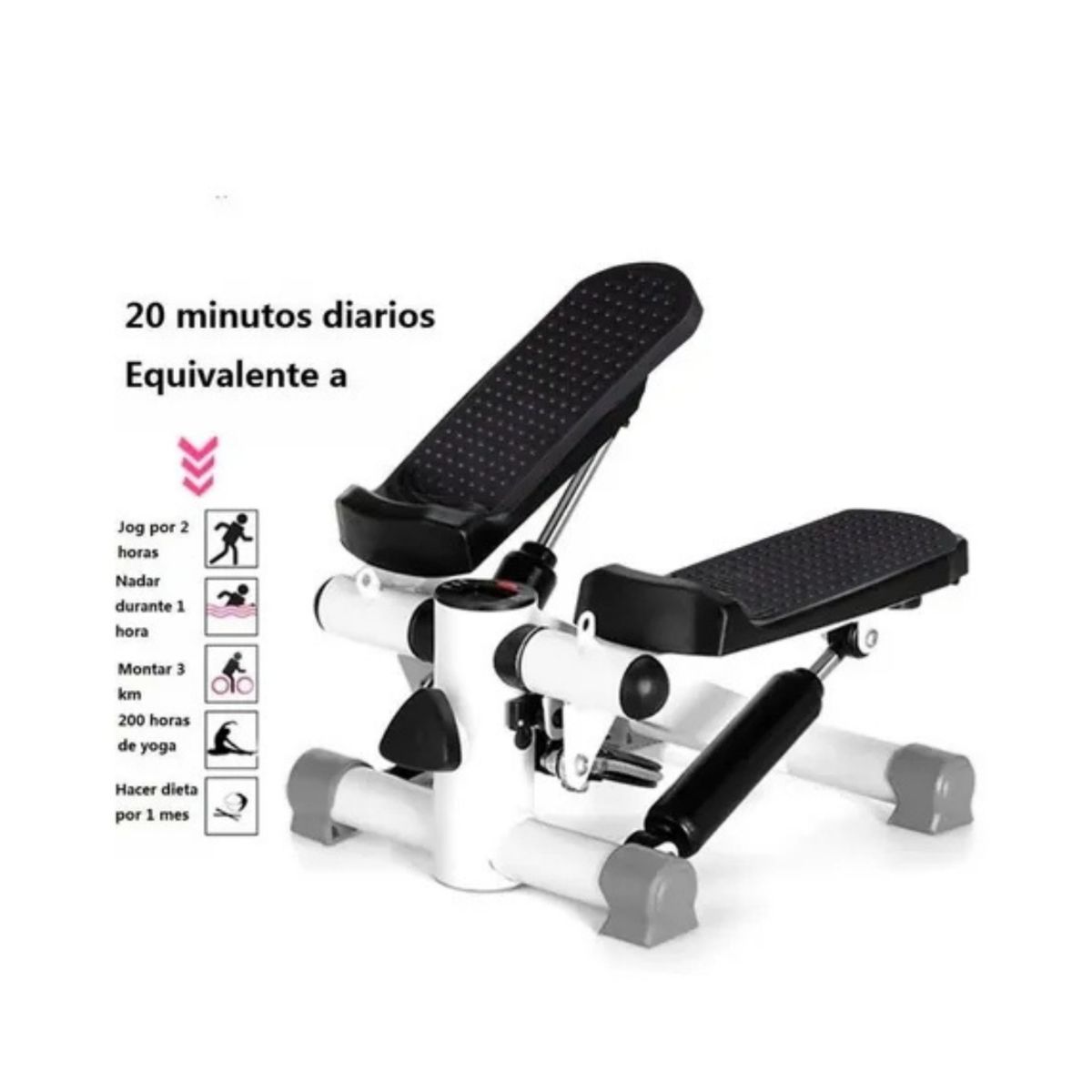 GENERICO - Máquina Escaladora Caminadora Stepper + Bandas Elásticas TN