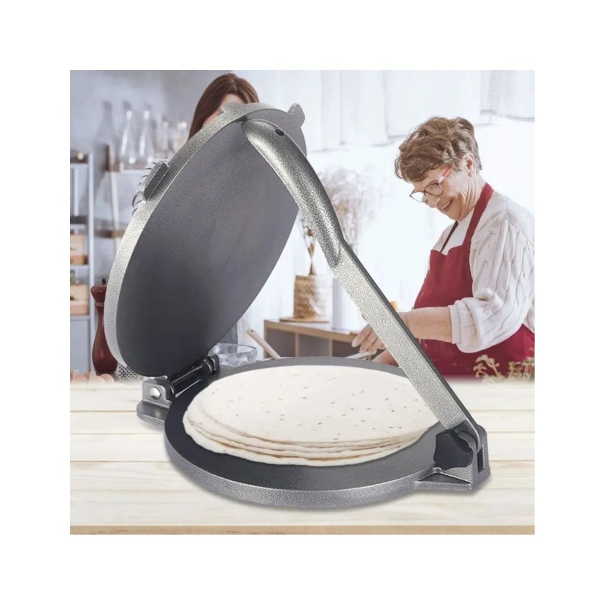 GENERICO - Prensa Masa Para Tortillas Tacos Patacones Cocina 27x20cm