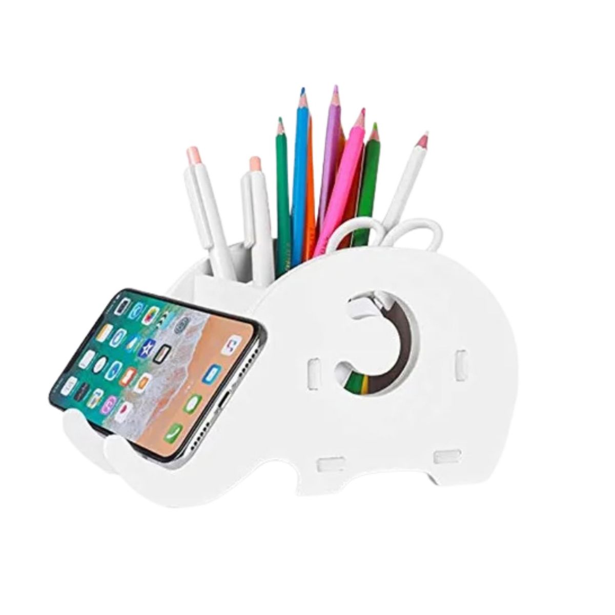 GENERICO - Porta Celular Y Lapicero Elefante Blanco SKU TN