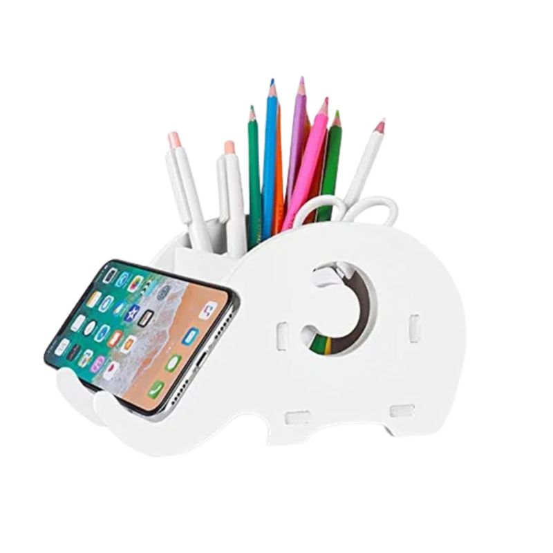 GENERICO - Porta Celular Y Lapicero Elefante Blanco SKU TN