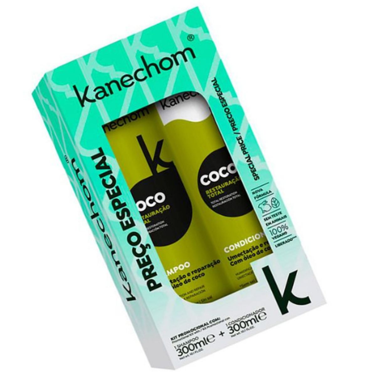 KANECHOM - Pack Shampoo Y Acondicionador Oleo De Coco Kanechom