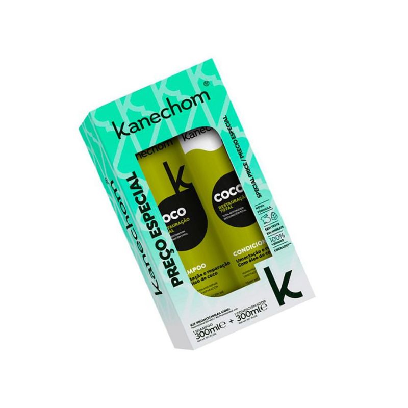 KANECHOM - Pack Shampoo Y Acondicionador Oleo De Coco Kanechom