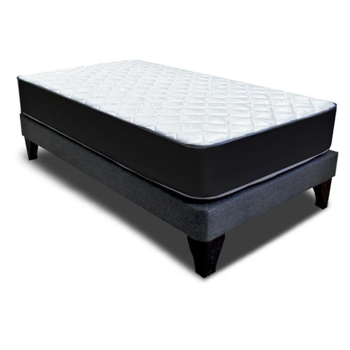 GENERICO - Base De Cama Con colchón Plaza Y Media 1.5