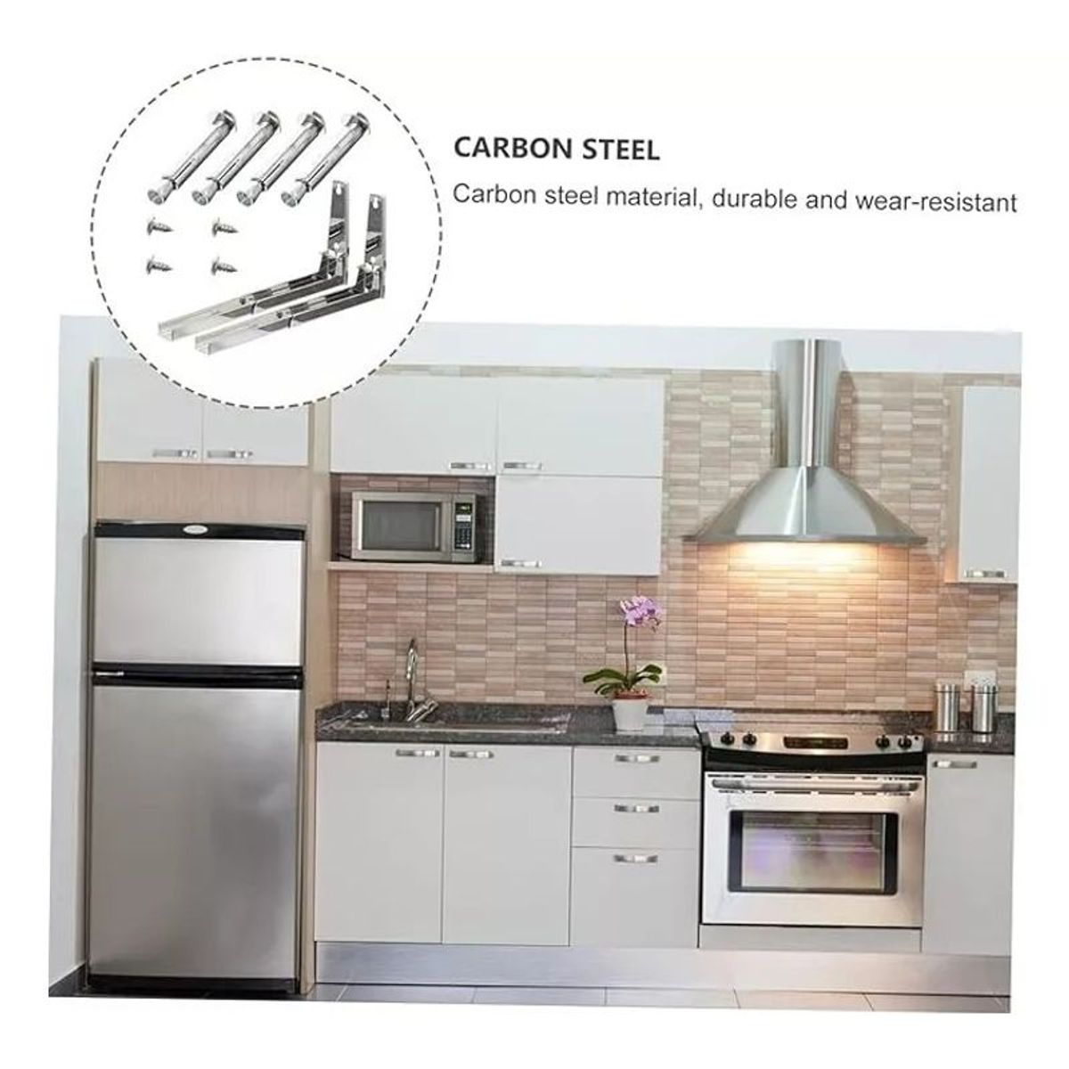 GENERICO - Soportes Plegables Para Horno Microondas En Pared