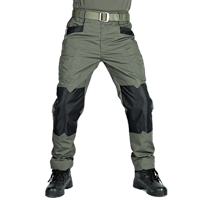 EDWINAYY - Pantalón Cargo Bicolor Con Rodillas Reforzadas