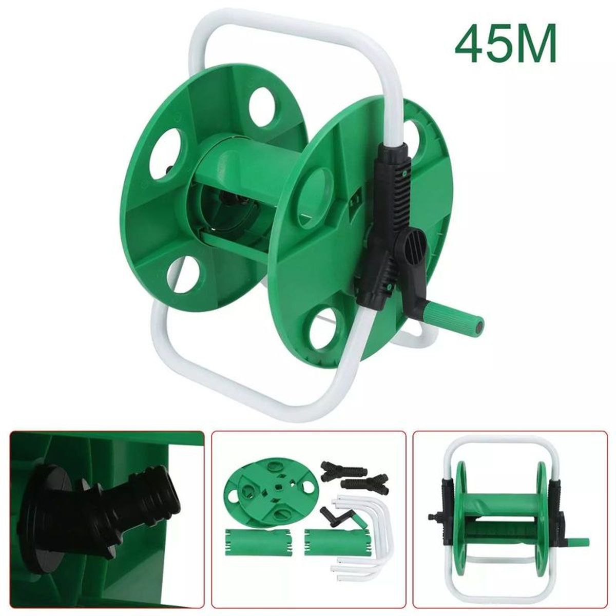 GENERICO - Carro Porta Manguera Capacidad 45mts - Riego - Jardín