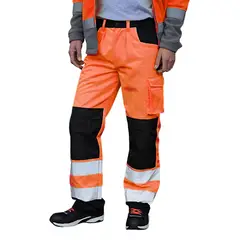EDWINAYY - Pantalón Trabajo Multibolsillos Rayas Reflectantes Para
