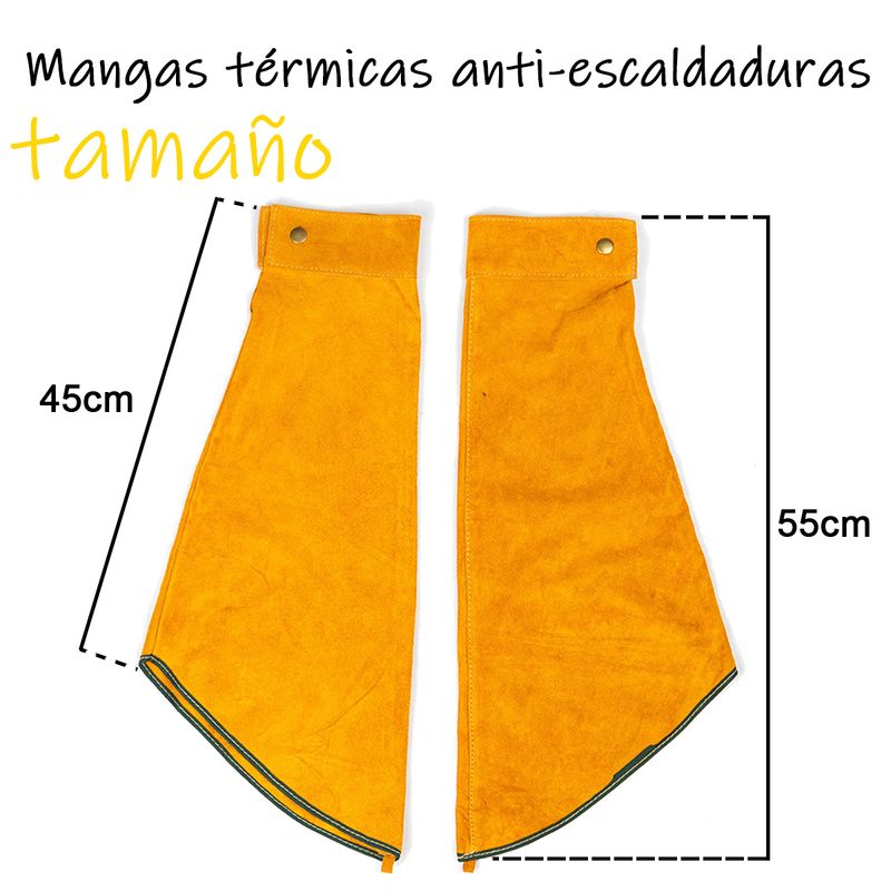 EDWINAYY - Coleto Soldador De Carne+polainas+cubre Mangas De Soldadura