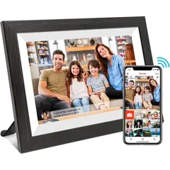 GENERICO - Marco De Fotos Madera Digital Wifi Hd Pantalla Táctil 10IN