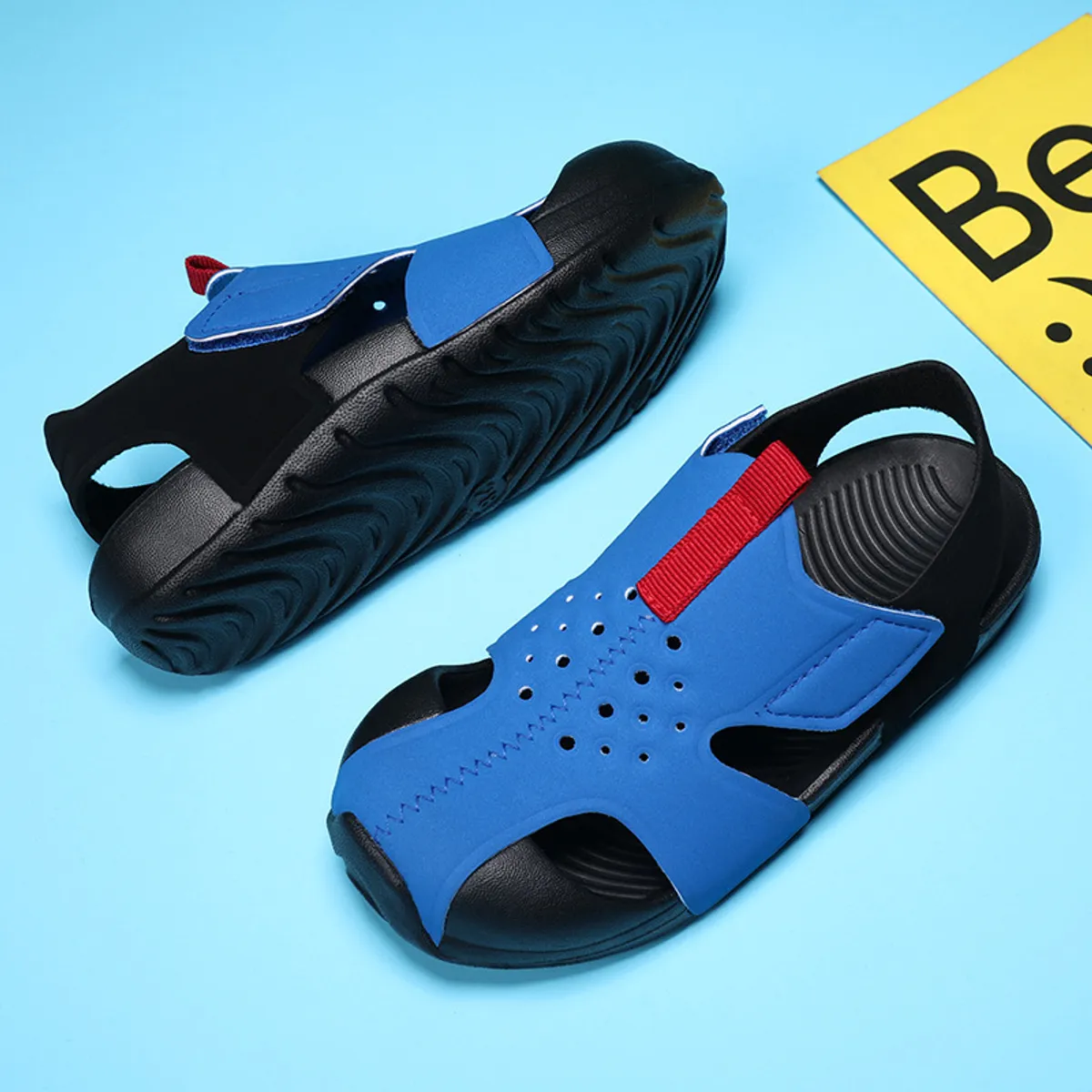 EDWINAYY - Sandalias con velcro para ni?os