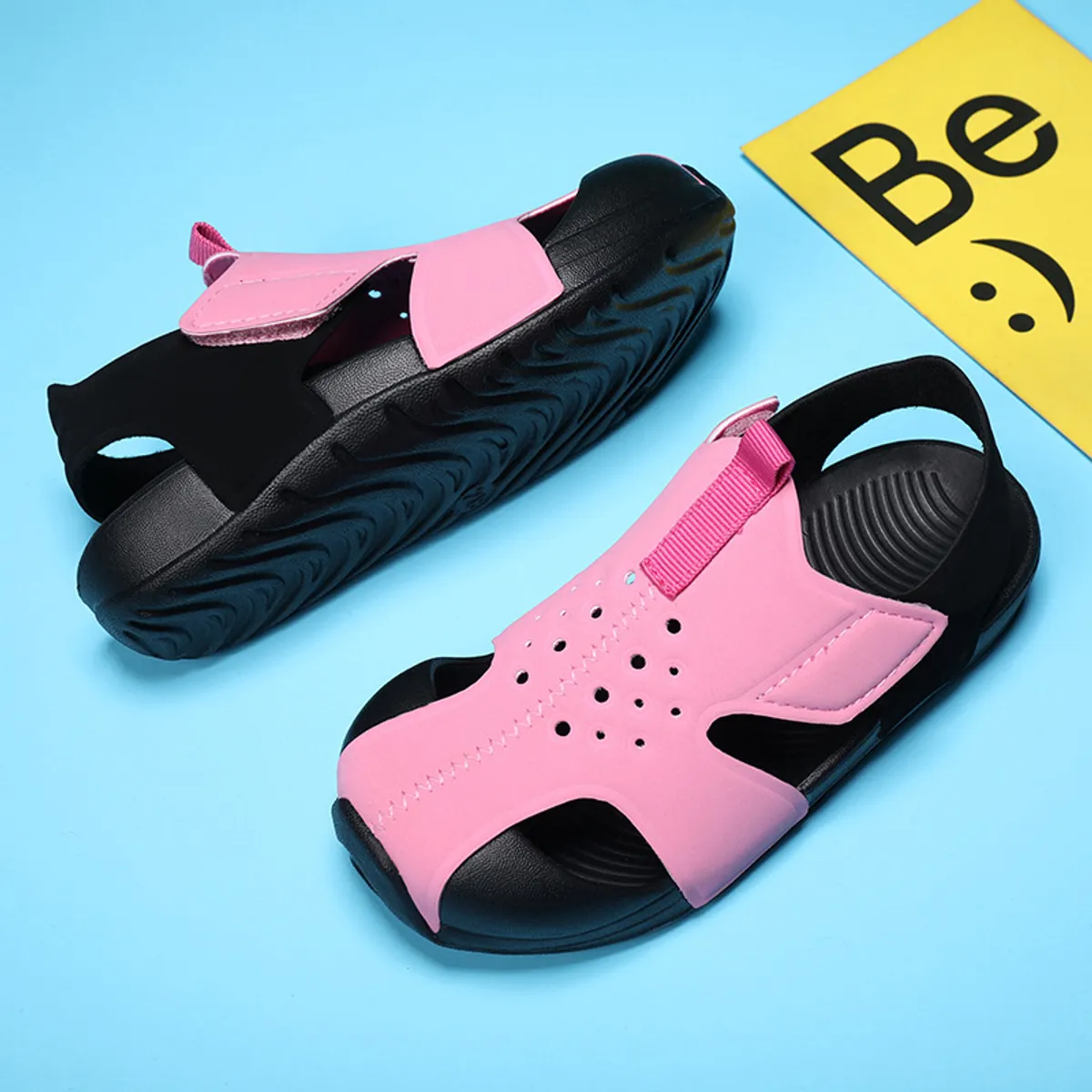 EDWINAYY - Sandalias con velcro para ni?os