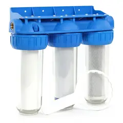 GENERICO - Filtro Agua Triple Antisarro Ablandador Con Cartucho Lavable