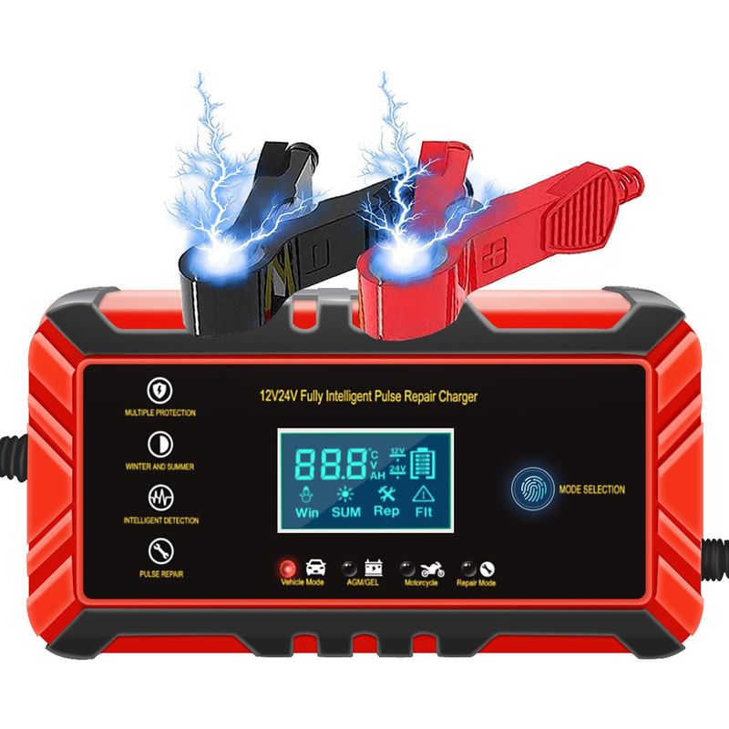 GENERICO - Cargador De Batería Inteligente Y Rápido 12v 8a 24v