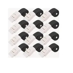 GENERICO - Torniquete Ligadura Elastico Hebilla Medicas Negro 12 Unid