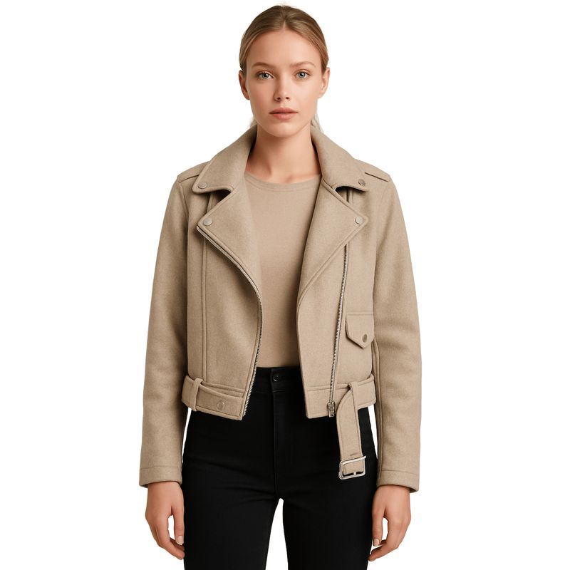 D'JOE - Chaqueta Siena Lana Gruesa Aviadora Mujer