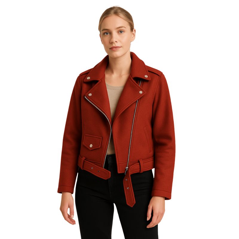 D'JOE - Chaqueta Siena Lana Gruesa Aviadora Mujer