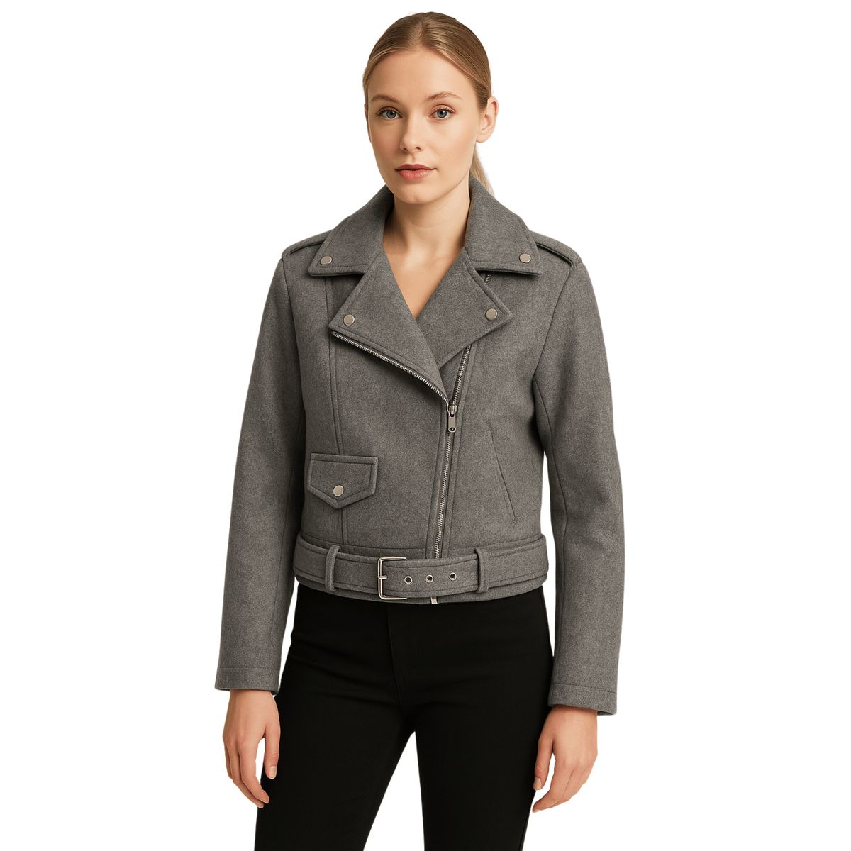 D'JOE - Chaqueta Siena Lana Gruesa Aviadora Mujer