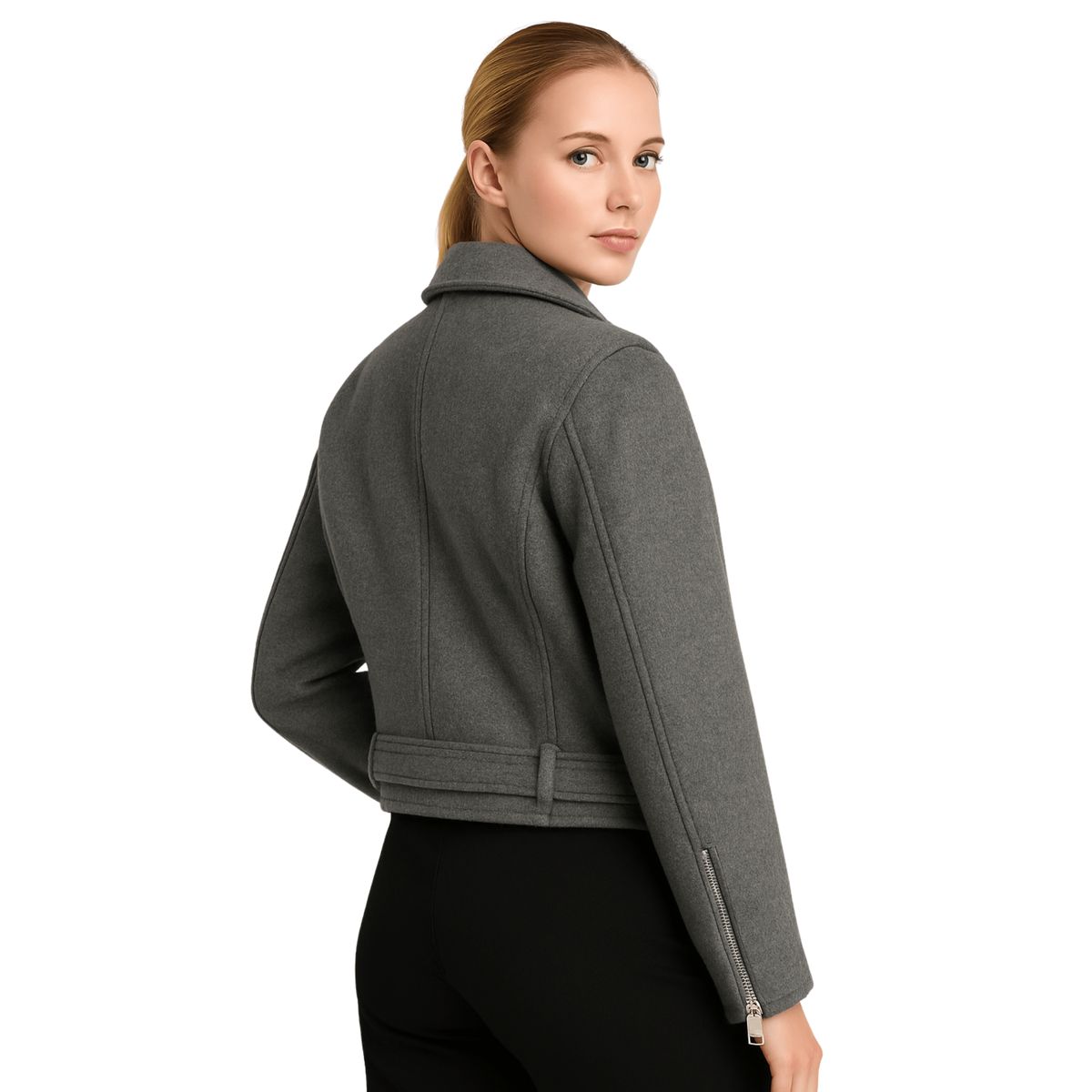 D'JOE - Chaqueta Siena Lana Gruesa Aviadora Mujer