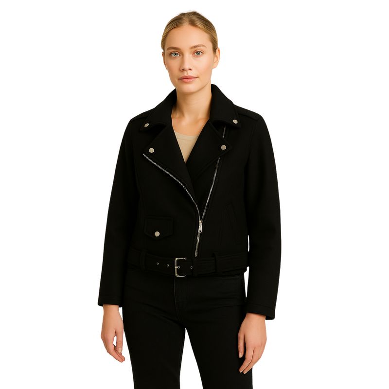 D'JOE - Chaqueta Siena Lana Gruesa Aviadora Mujer