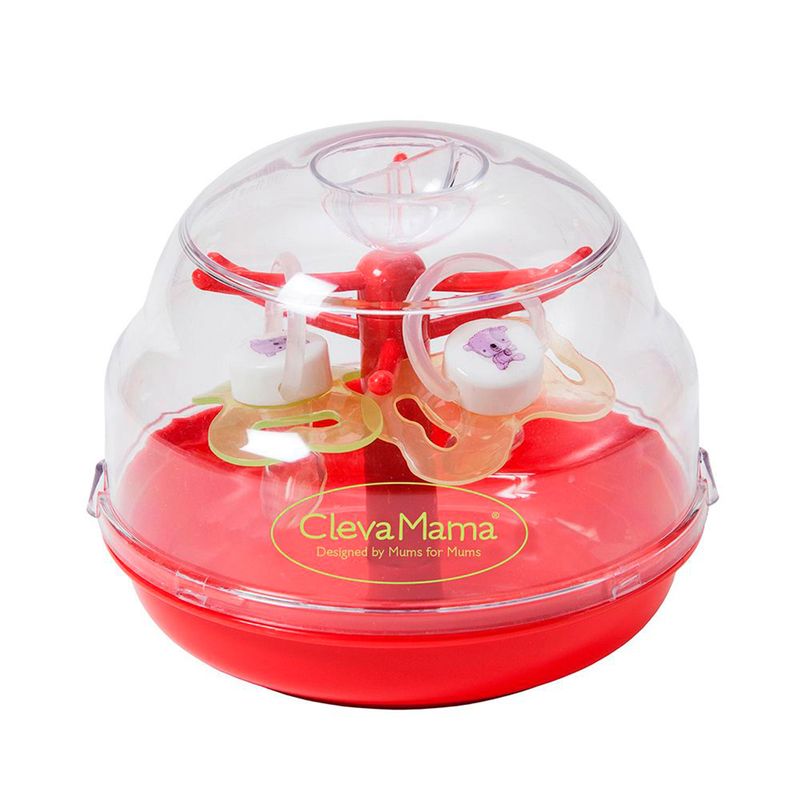 CLEVAMAMA - ESTERILIZADOR DE CHUPETES BPA FREE ROJO