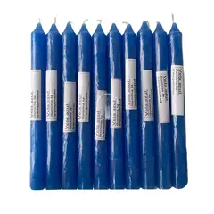GENERICO - Vela Lisa color Azul Pack de 10