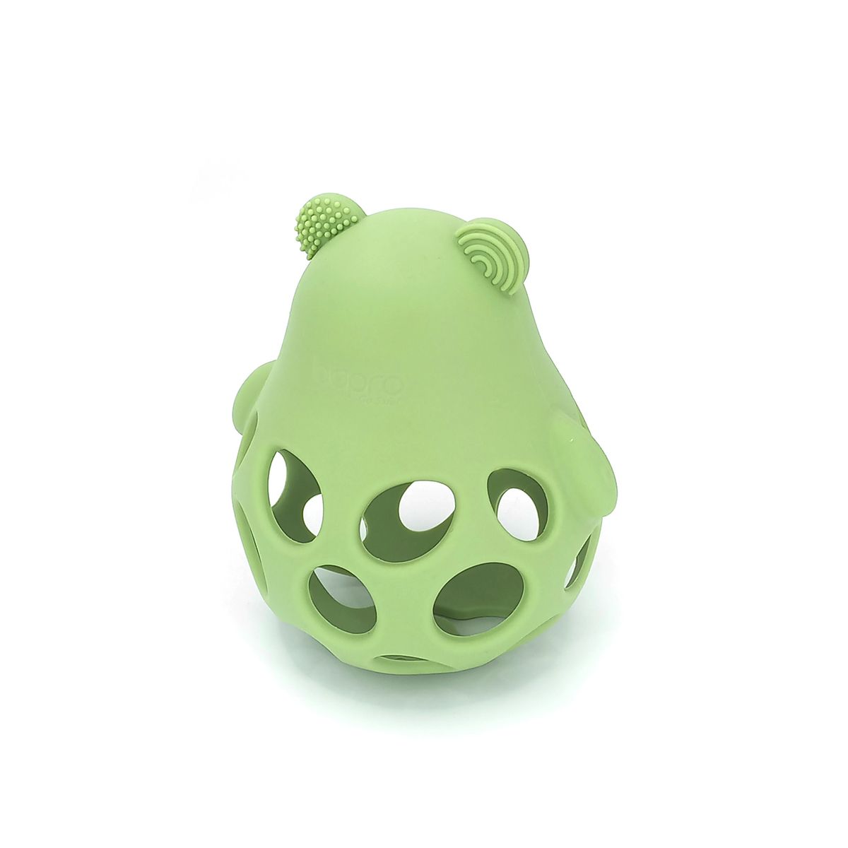 BBPRO - Juguete Mordedor Oso de Silicona Verde Oliva